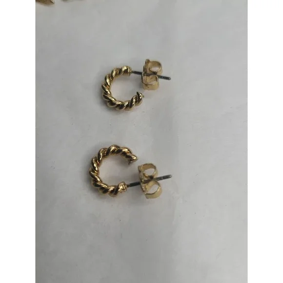 Vintage Avon‎ Goldtone Multi Strand Necklace & Earring Set With Twisted Design - Picture 3 of 6